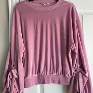 Express light purple, velvet sweater shirt